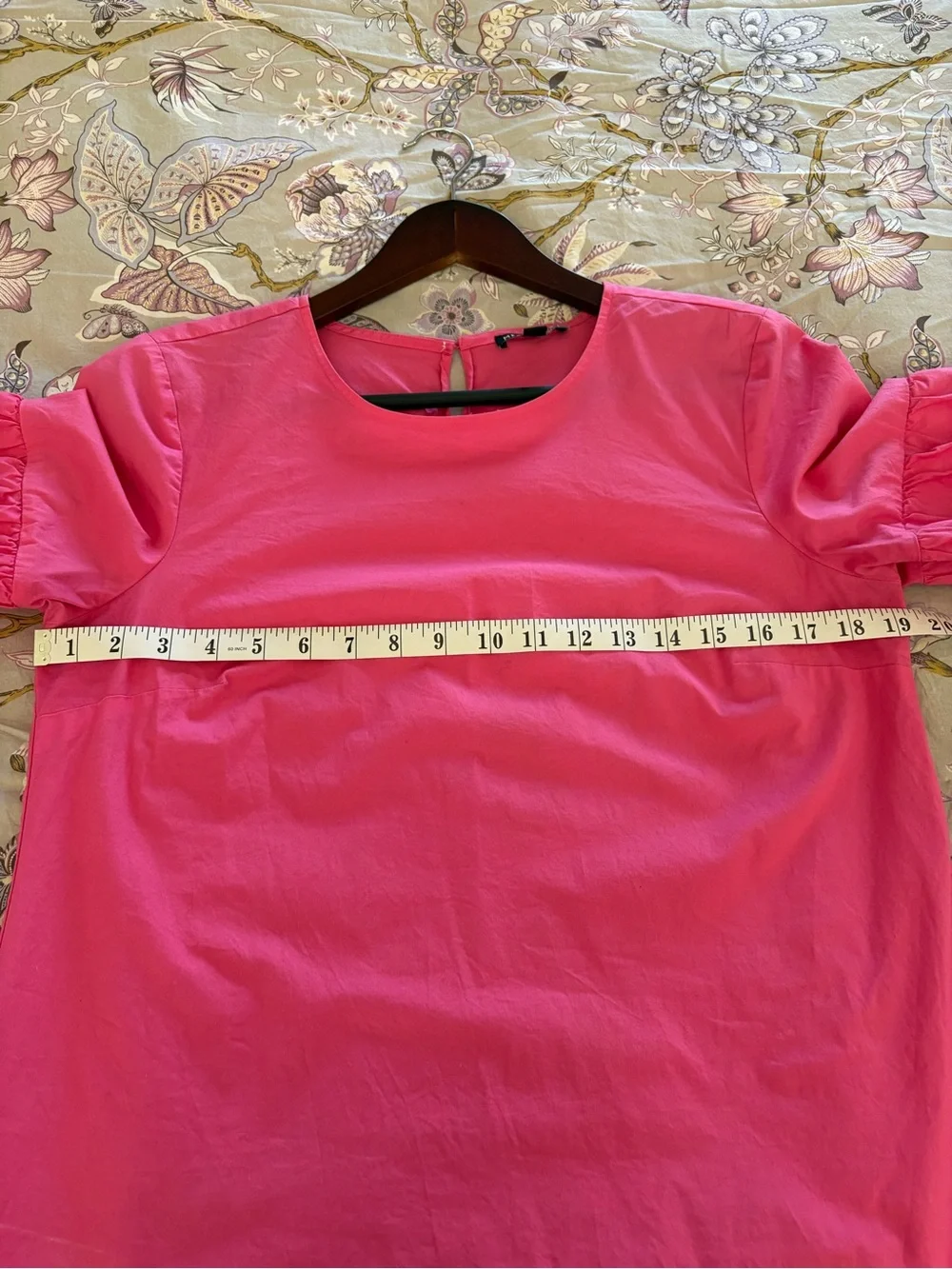 J.Crew Factory, Hot Pink Tiered Ruffle Sleeve Blouse, size 8 - Picture 5 of 7